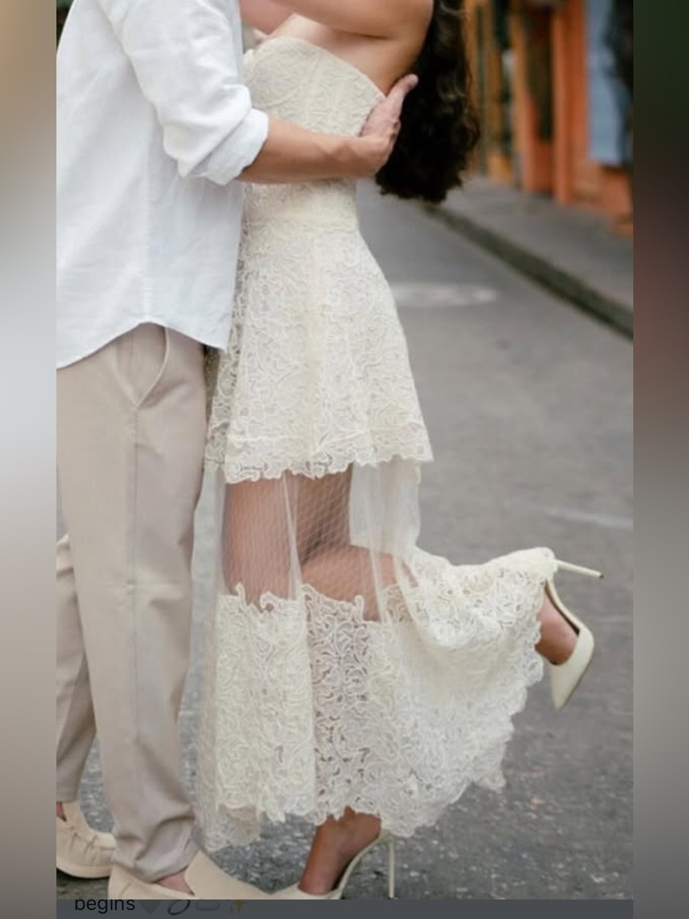 Jonathan Simkhai Strapless Lace Maxi Dress in Cream - Picture 2 of 2